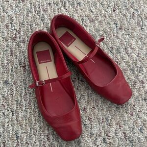 Dolce vita red ballet flats